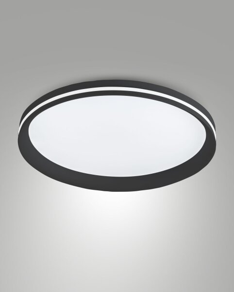 LED Deckenleuchte Schwarz 2700/3200/4000K B:45 cm