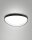 LED Deckenleuchte Schwarz 2700/3000/4000K B:60 cm
