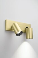 Deckenspot Aluminium GU10 Messing H:12,5 cm schwenkbar