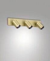 Deckenspot Aluminium GU10 Messing L:48 cm schwenkbar