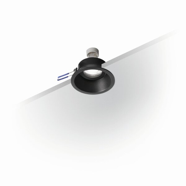 Einbauleuchte Schwarz Metall GU10 B:9,3 cm rund