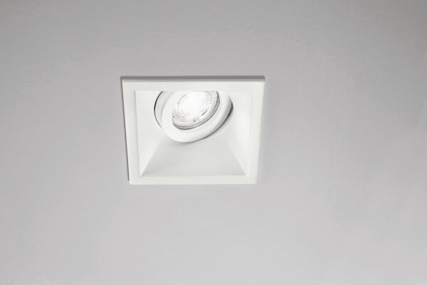 Einbauleuchte Weiß Metall GU10 L:9,3 cm eckig