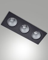 Einbauleuchte Schwarz GU10 L:35,5 cm dekorativ