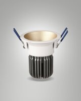 LED Einbauleuchte Gold IP40 3000K Aluminium H:8,9 cm