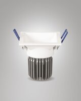 LED Einbauleuchte IP40 3000K Weiß B:8,2 cm Aluminium