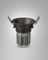 LED Einbauleuchte IP40 2700K Aluminium Schwarz L:8,2 cm