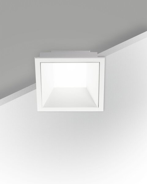 LED Einbauleuchte IP40 3000K Aluminium Weiß T:5,8 cm