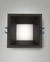 LED Einbauleuchte Aluminium IP40 2700K blendarm Schwarz