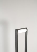 LED Stehleuchte Dunkelgrau IP65 3000K Metall Weiß