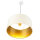 Suspension Rétro Crème Or Tissu rond Salle à manger