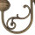 Applique murale Blanc Abat-jour en verre en laiton véritable Antique