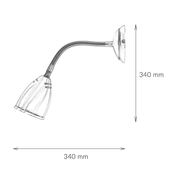 Applique orientable Rustique Bronze clair
