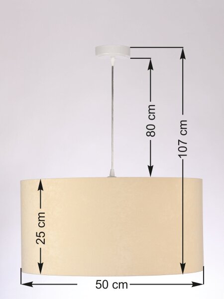 Lampe à suspendre Lampe de table à manger Crème Blanc Tissu