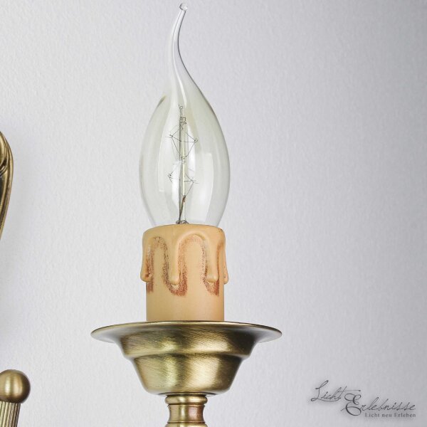 Lustre Applique en laiton véritable en bronze