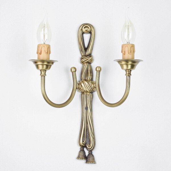 Applique murale chandelier 2flmg bronze en laiton véritable