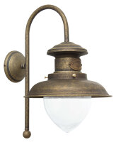 Lampe murale bronze antique Al Mare en laiton...