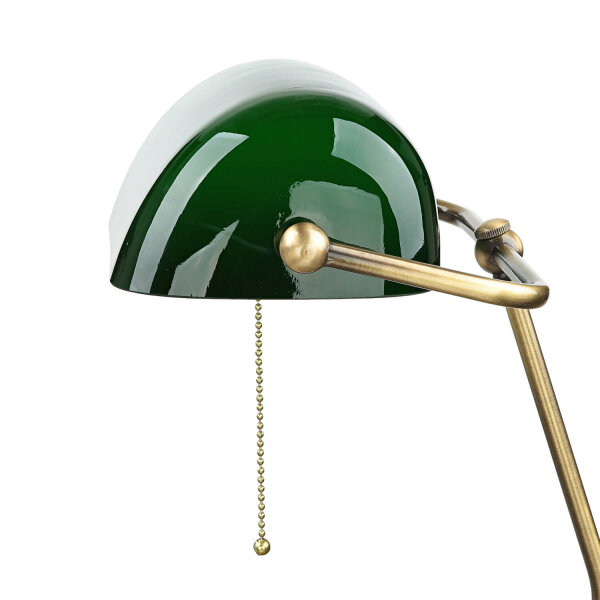 XXL Lampe de banquier laiton verre salon MINISTERO