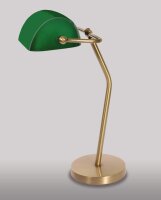Lampe de banquier Vert Bronze Laiton véritable...