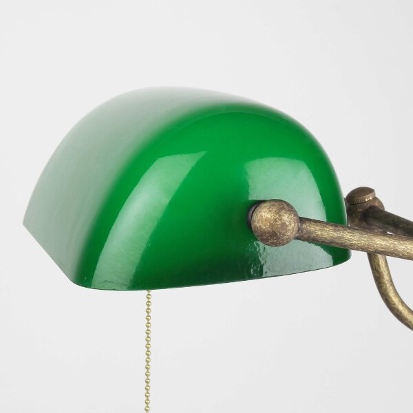 Premium Banker lampe de table en laiton bronze antique