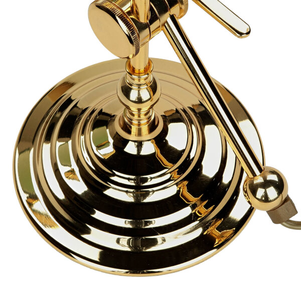Lampe de table or 24 carats laiton véritable Art Nouveau