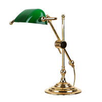 Lampe de table or 24 carats laiton véritable Art...