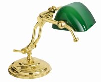 Tischleuchte Gold 24K Echt-Messing Jugendstil