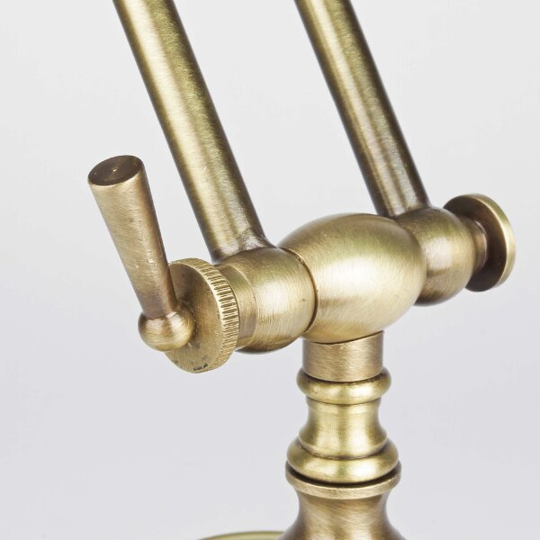 Banker lampe de table en laiton véritable en bronze
