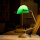 Lampe de banquier Vert en laiton bronze rustique
