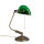 Lampe de banquier Vert en laiton bronze rustique