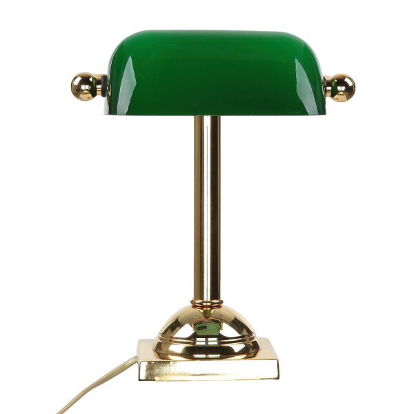 Lampe de banquier or 24 carats en laiton véritable Premium