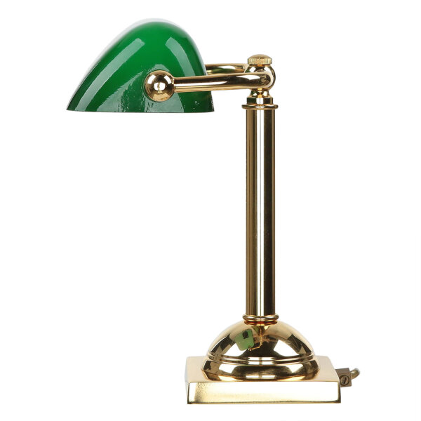 Lampe de banquier or 24 carats en laiton véritable Premium
