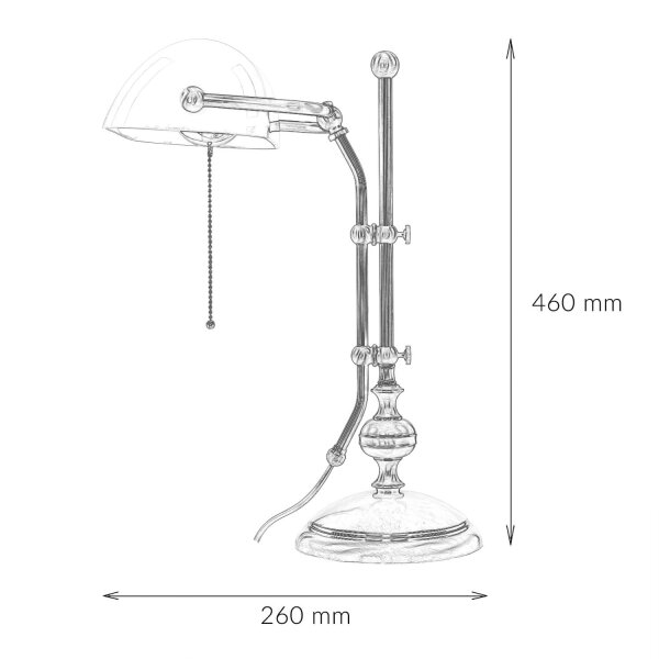 Lampe de table laiton en bronze avec verre Premium