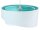 Lampe à suspendre BRANDO Blanc Menthe ronde Ø50cm Chambre à coucher