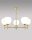 Lampe de salon TRIVIA laiton v&eacute;ritable verre r&eacute;glable
