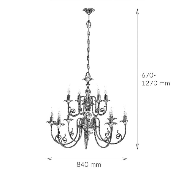 Premium Lampe à suspendre Ø84cm 12-Flmg