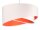 Suspension ronde Grand Blanc Orange Tissu Table à manger