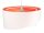 Suspension ronde Grand Blanc Orange Tissu Table à manger