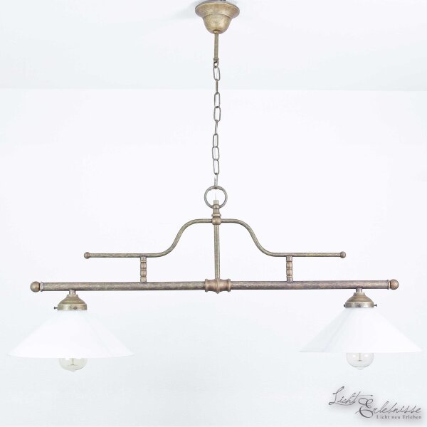 Lampe à suspendre Bronze antique 2flmg Rustique Premium