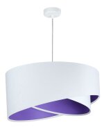 Lampe &agrave; suspendre tissu rond &Oslash;50cm blanc...