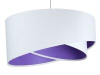Lampe à suspendre tissu rond Ø50cm blanc...