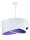 Lampe à suspendre tissu rond Ø50cm blanc violet salon