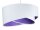 Lampe à suspendre tissu rond Ø50cm blanc violet salon