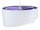 Lampe à suspendre tissu rond Ø50cm blanc violet salon