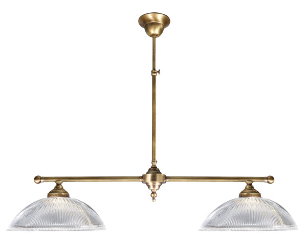 Lampe de billard Art Nouveau en laiton fait main