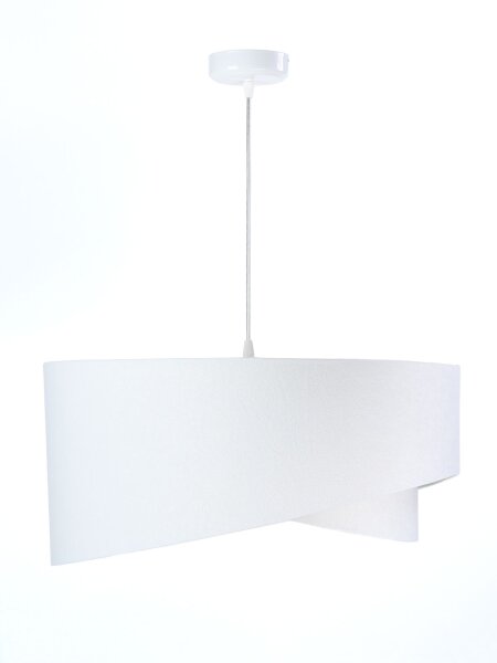 Lampe à suspendre Abat-jour Blanc Turquoise Tissu rond Ø50cm