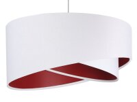 Lampe à suspendre BRANDO Blanc Rouge rond...