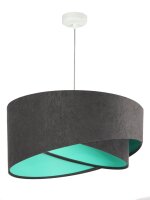 Lampe &agrave; suspendre gris fonc&eacute; menthe ronde...