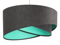 Lampe à suspendre gris foncé menthe ronde...
