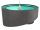 Lampe à suspendre gris foncé menthe ronde Ø50cm table à manger