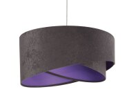 Lampe à suspendre Gris foncé Violet ronde...